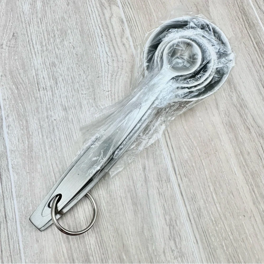 Vintage Stainless Steel Spoon Mini Funnel 4 Size Set For Spice Jars Oils